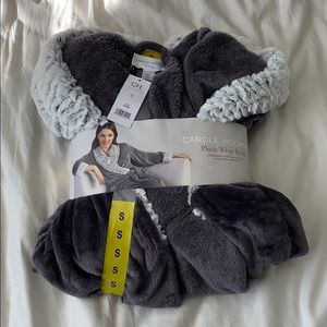 Plush grey robe